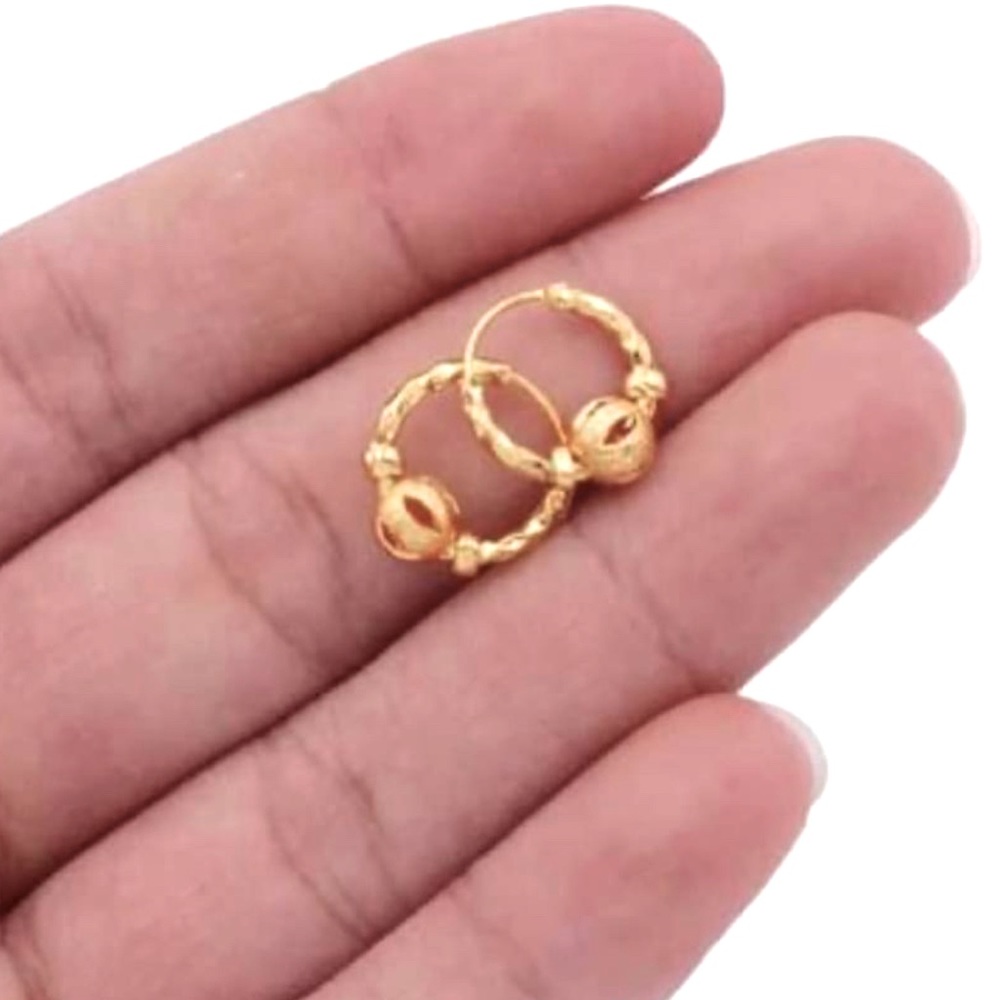 24K Gold Plated Huggie Hoop Earrings